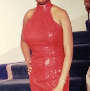 Red Sequin Dress